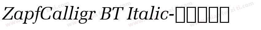 ZapfCalligr BT Italic字体转换